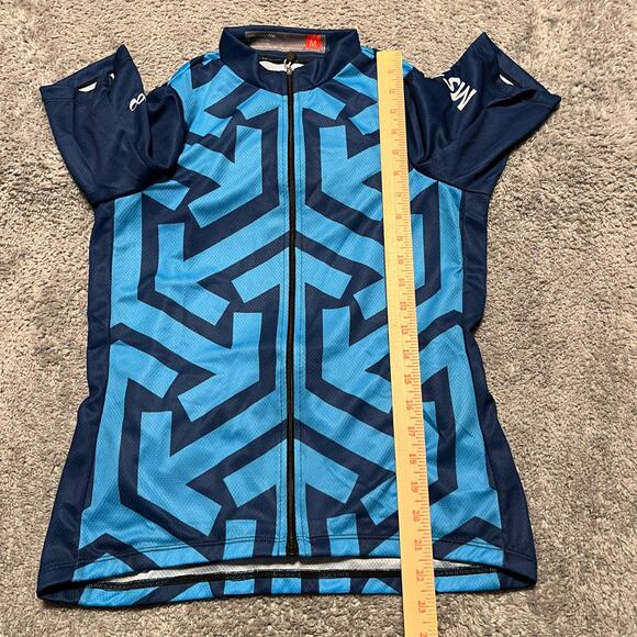 Podiumwear Cycle Jersey Shirt Womens Medium Performance Cycling Pocket Blue - Picture 4 of 5